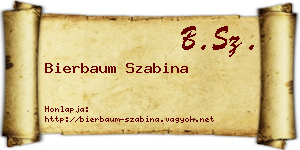 Bierbaum Szabina névjegykártya