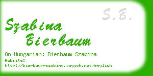 szabina bierbaum business card